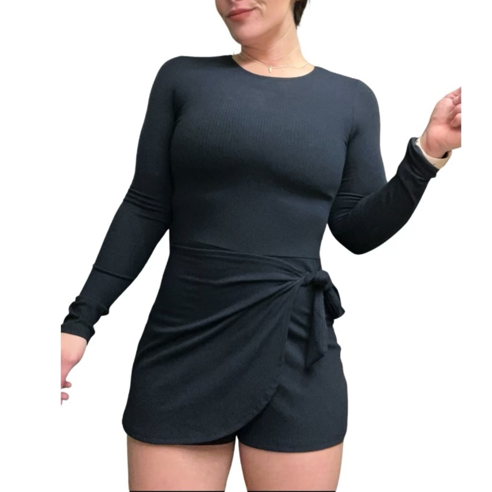 Navy Blue Long sleeve romper